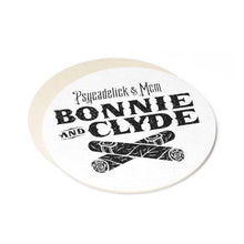 Charger l&#39;image dans la galerie, Bonnie And Clyde - Round Paper Coaster Set - 6pcs